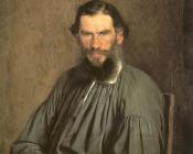 Portrait of the Writer Leo Tolstoy - 伊凡·尼古拉耶维奇·克拉姆斯柯依